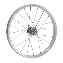 Колесо 18" переднее(без резины), одинарный алюм.обод 28 отв, втулка сталь, гайка - фото