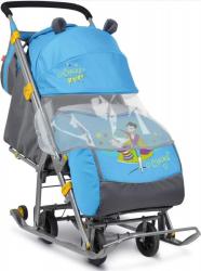 Санки-коляска "Ника детям 7" Фокусник, синий - фото