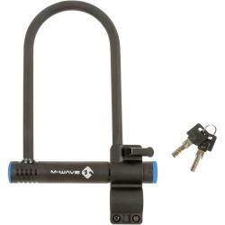 Замок M-Wave, "скоба" вело/универс, U-образный, 197х245мм, пруток 13мм с защ. колпачком, 5-234010 - фото