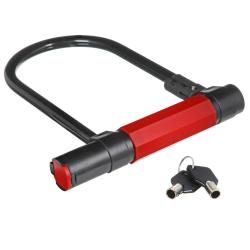 Велозамок D-образный с ключом 180 мм х 245 см - фото