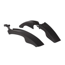 Крылья P-28, переднее и заднее, зажим 27,2мм, пластик, черные - фото