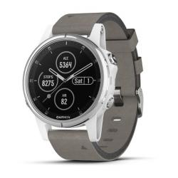 Часы GARMIN Fenix 5S Plus Sapphire (White/Suede Band) - фото