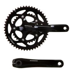 Система шатунов Shimano FC-RS400, 170mm, 50x34T, 10-Speed, Black - фото