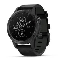Часы GARMIN Fenix 5S Plus Sapphire (Black/Black Band) - фото