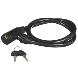 Замок-трос STG стальной, диам.10х65сm, с ключом - фото