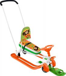 Снегокат Nika Kids "Тимка спорт 6", ТС6/ЧБ1, чебурашка - фото