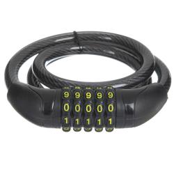 Замок STG, трос спиральный,кодовый диам.12х95см - фото