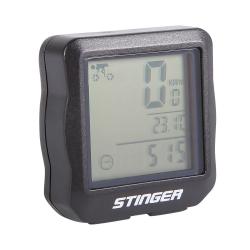 Велокомпьютер 23 функции. Проводной, подсветка, черный. - фото