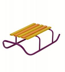 Санки детские бюджет "ТЯНИТОЛКАЙ" (розовый) - фото