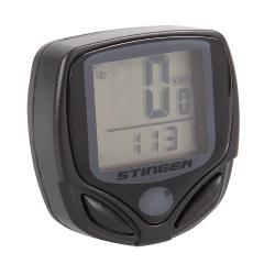 Велокомпьютер 14 функций. Беспроводной, черный. - фото