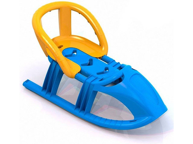 Санки Снежинка со спинкой