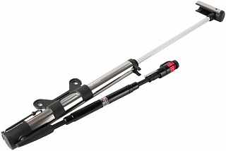 Насос велосипедный GIYO GM-741, с манометром, универсальная головка Clever Twin Valve, серый, 6-190741 - фото