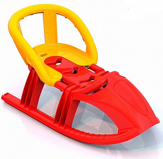 Санки Снежинка со спинкой пласст. 277 Норд 166-597 - фото