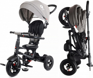 Велосипед трехколесный QPlay Rito, складной, с ручкой управления - фото