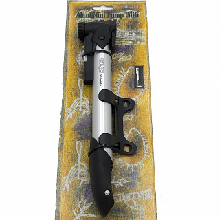 Насос велосипедный Giyo GP-91 алюминиевый, с манометром, до 120PSI, серебристый, 6-170091 - фото