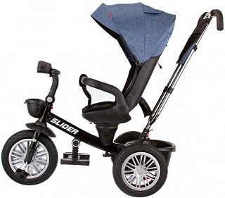 Велосипед трехколесный Slider IT1101, надувные колеса, с ручкой управления - фото