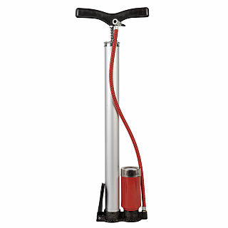 Насос напольный, манометром PAC 38x500, алюм., авто ниппель - фото