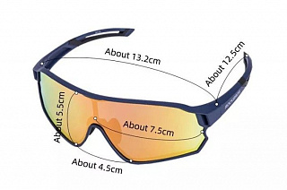 Очки велосипедные Rockbros, оправа синяя, линзы с поляризацией, RB_10134 - фото