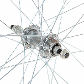 Колесо 26" зад, двустен.обод 32 отв., втулка сталь под V-brake, под трещетку, пром.подшипники - фото