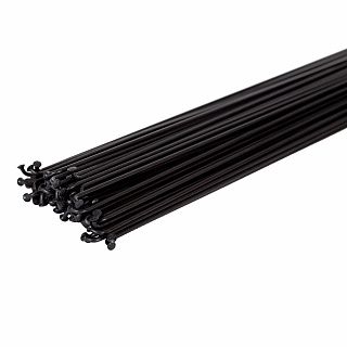 Спица Pillar P14, нержавеющая сталь, черная (без ниппеля) - фото