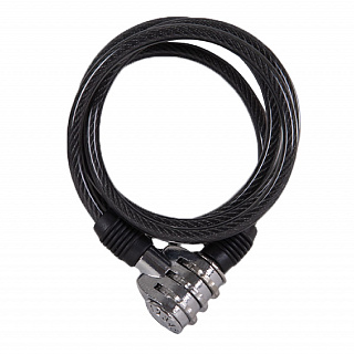 Замок, трос спиральный, кодовый диам.6х100см - фото