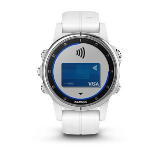 Часы GARMIN Fenix 5S Plus Sapphire (White/White Band) - фото